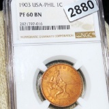 1903 Philippines Large Cent NGC - PF 60 BN