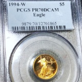 1994-W $5 Gold Half Eagle PCGS - PR 70 DCAM