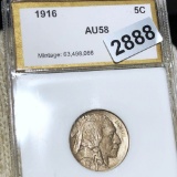 1916 Buffalo Head Nickel PCI - AU58