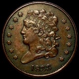 1833 Classic Head Half Cent NEARLY UNC