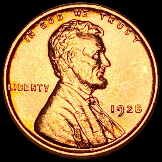 1928 Lincoln Wheat Penny CHOICE BU RD