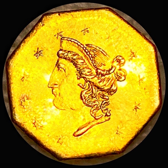 1870 Cal. Fract. Gold Half Dollar UNCIRCULATED
