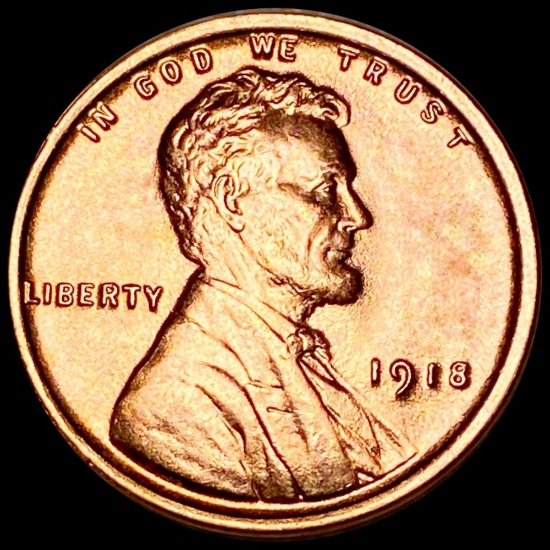 1918 Lincoln Wheat Penny CHOICE BU RD