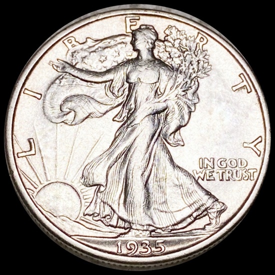 1935-S Walking Half Dollar NEARLY UNCIRCULATED