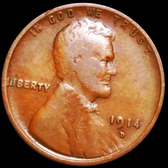 1914-D Lincoln Wheat Penny NICELY CIRCULATED