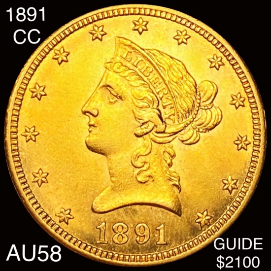 1891-CC $10 Gold Eagle CHOICE AU