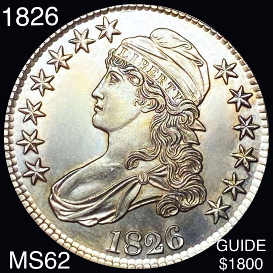 1826 Capped Bust Half Dollar UNCIRCULATED