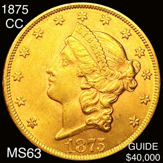 1875-CC $20 Gold Double Eagle CHOICE BU