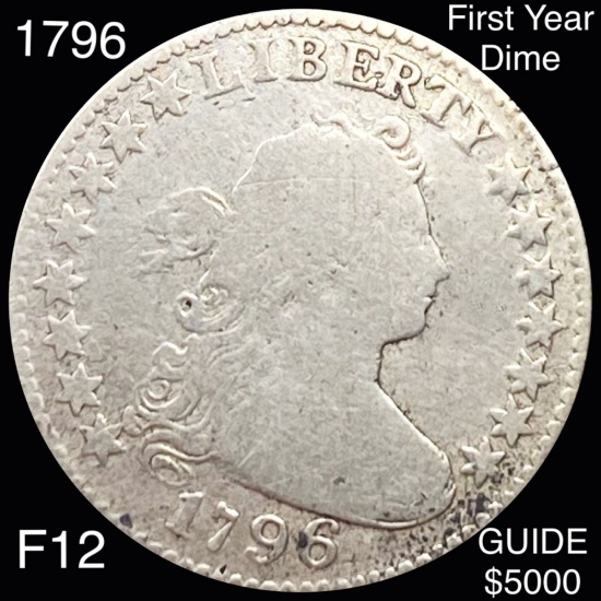 1796 Draped Bust Dime NICELY CIRCULATED