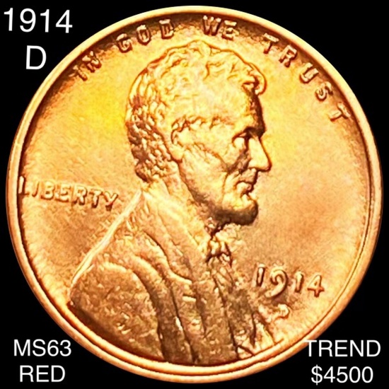 1914-D Lincoln Wheat Penny CHOICE BU RED