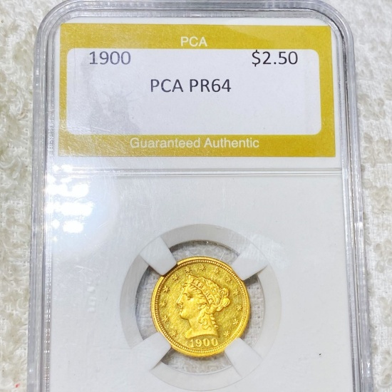 1900 $2.50 Gold Quarter Eagle PCA - PR64