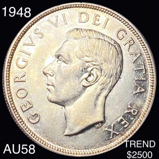 1948 Canadian Silver Dollar CHOICE AU