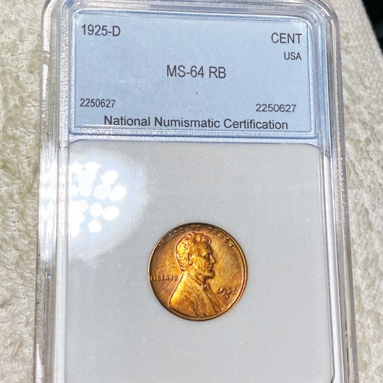 1925-D Lincoln Wheat Penny NNC - MS 64 RB