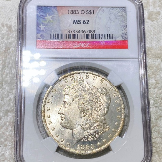 1883-O Morgan Silver Dollar NGC - MS62