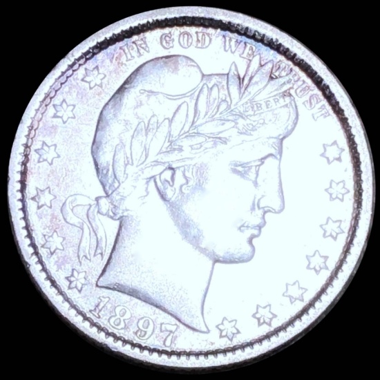 1897-O Barber Silver Quarter XF