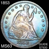1853 Seated Liberty Dollar CHOICE BU