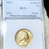 1962-D Washington Silver Quarter NNC - MS67+