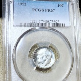 1952 Roosevelt Silver Dime PCGS - PR67