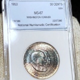 1953 Washington/Carver Half Dollar NNC - MS67