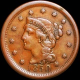 1850 Braided Hair Large Cent XF