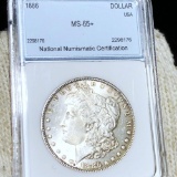 1886 Morgan Silver Dollar NNC - MS65+