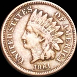 1861 Indian Head Penny LIGHTLY CIRCULATED