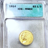 1914 $2.50 Gold Quarter Eagle ICG - MS62