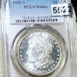 1880-S Morgan Silver Dollar PCGS - MS64+