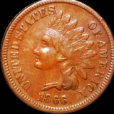 1866 Indian Head Penny ABOUT UNCIRCULATED