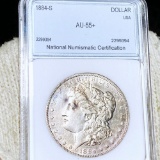 1884-S Morgan Silver Dollar NNC - AU55+