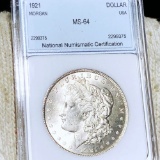 1921 Morgan Silver Dollar NNC - MS64