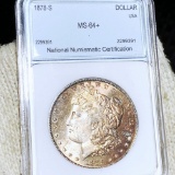 1878-S Morgan Silver Dollar NNC - MS64+