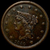 1840 Braided Hair Large Cent CLOSELY UNC