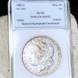 1888-O Morgan Silver Dollar NNC - AU50 HOT LIPS