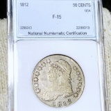 1812 Capped Bust Half Dollar NNC - F15
