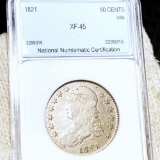 1821 Capped Bust Half Dollar NNC - XF45