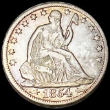 1854-O Seated Half Dollar ABOUT UNCIRCULATED