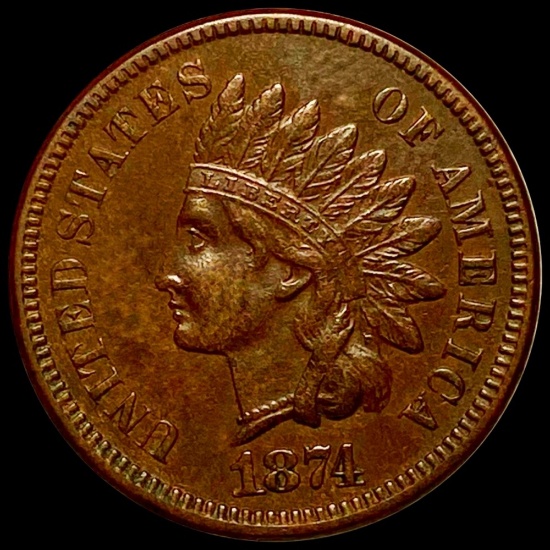 1874 Indian Head Penny CLOSELY UNCIRCULATED