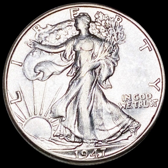 1947-D Walking Half Dollar CLOSELY UNCIRCULATED