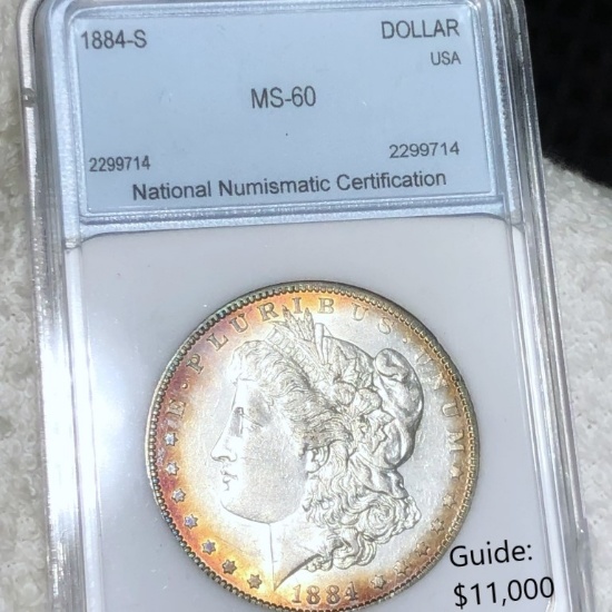 1884-S Morgan Silver Dollar NNC - MS60