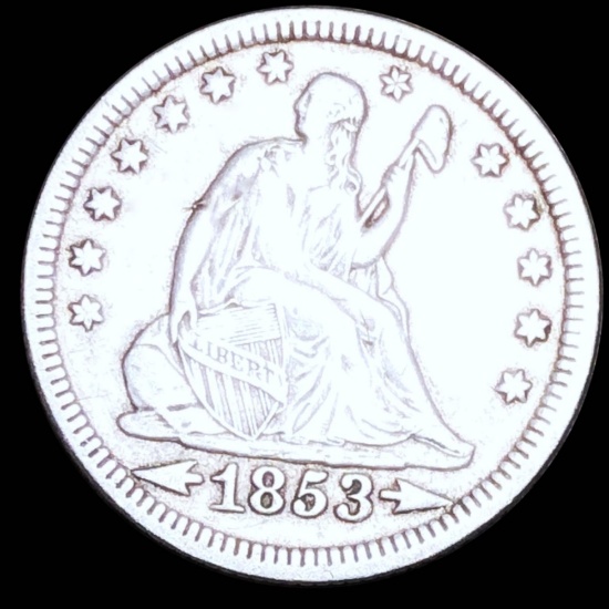 1853 Seated Liberty Quarter CLOSELY UNCIRCULATED