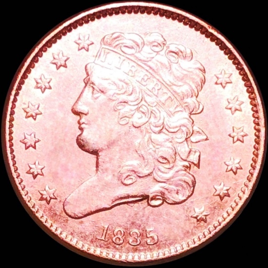 1835 Classic Head Half Cent UNCIRCULATED RED