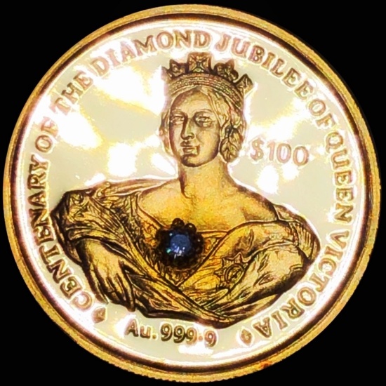 1997 $100 Sierre Leone Gold Coin GEM PR 1/4Oz