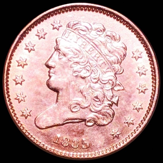 1835 Classic Head Half Cent UNCIRCULATED RED