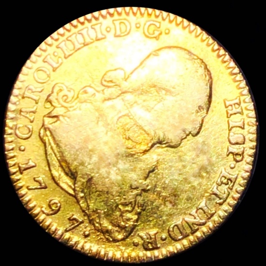 1797 Spain Gold 2 Escudos LIGHTLY CIRCULATED
