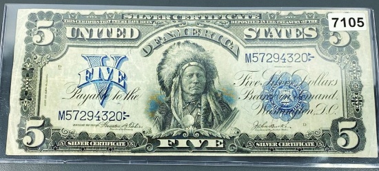 1800 US $5 Red Seal Bill UNCIRCULATED