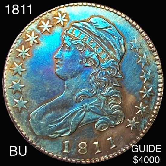 1811 Capped Bust Half Dollar BRILLIANT UNC