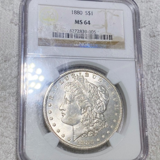 1880 Morgan Silver Dollar NGC - MS64