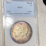 1921-S Morgan Silver Dollar NNC - MS65