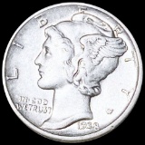 1938-D Mercury Silver Dime NEARLY UNCIRCULATED
